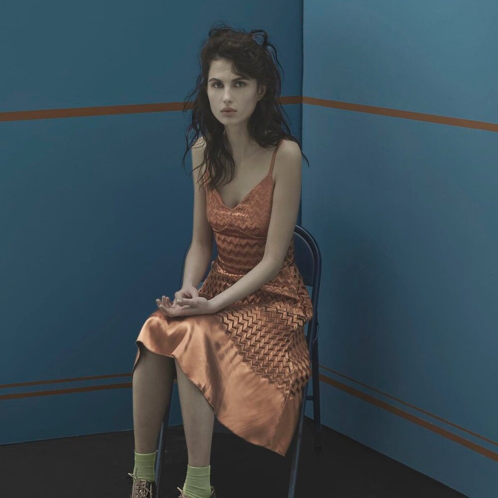 Georgia Hardinge velvet pleated skirt